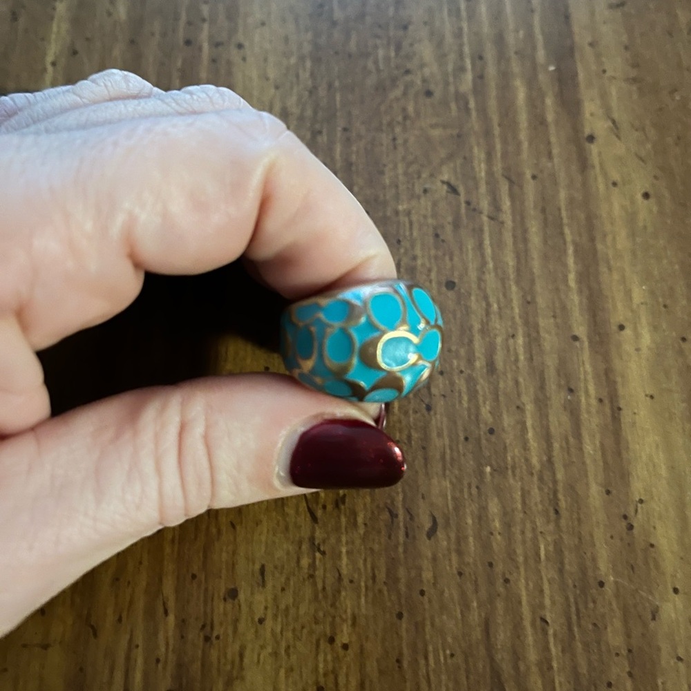 Turquoise and Gold Women's Ring